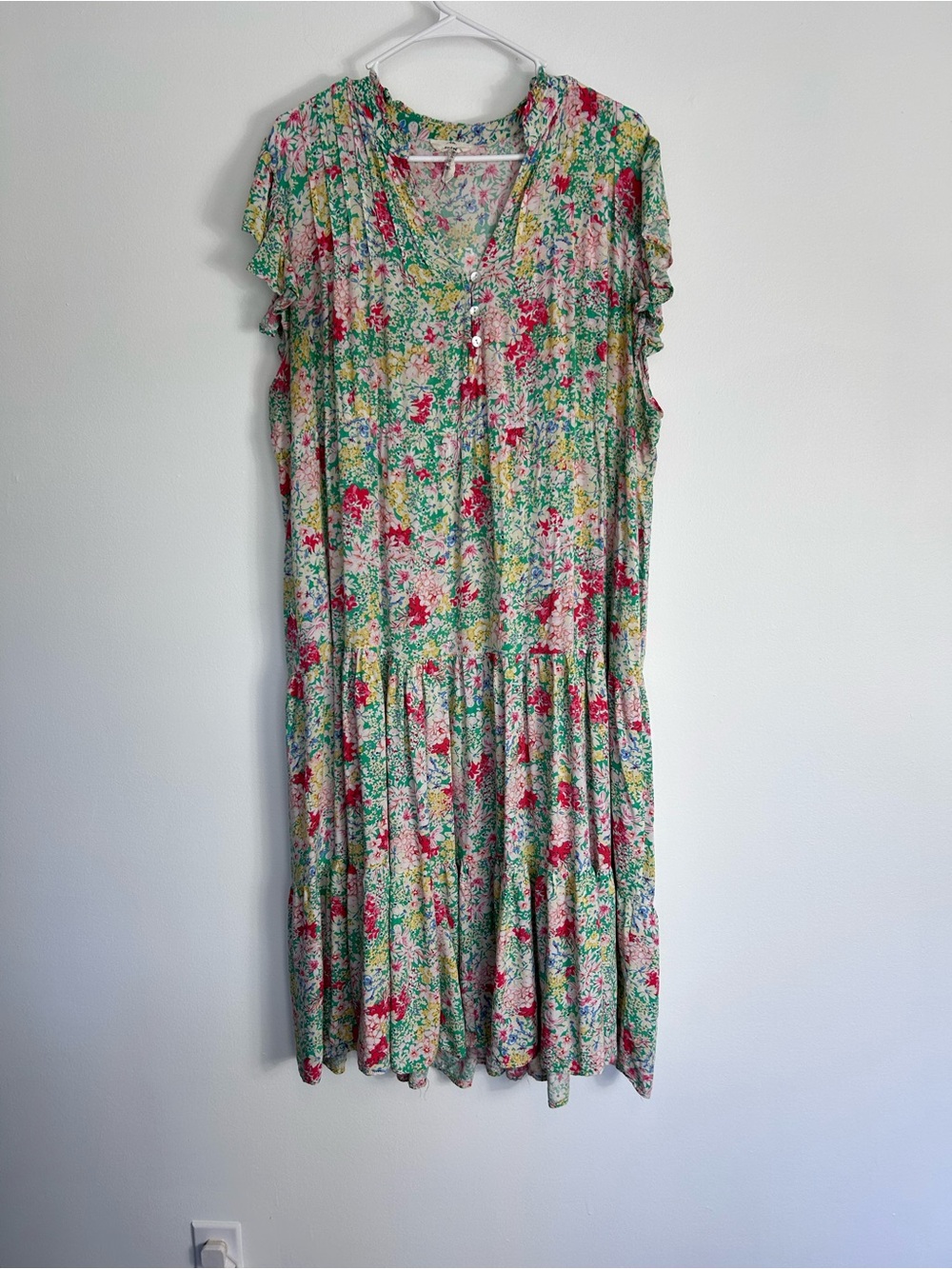 Entro Floral Midi Dress - 1X
